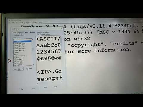 how to change font in IDLE python - YouTube