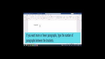 How to Insert Lorem Ipsum in MS Word