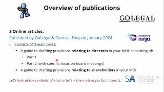 Guidance on drafting an Memorandum of Incorporation (MOI)