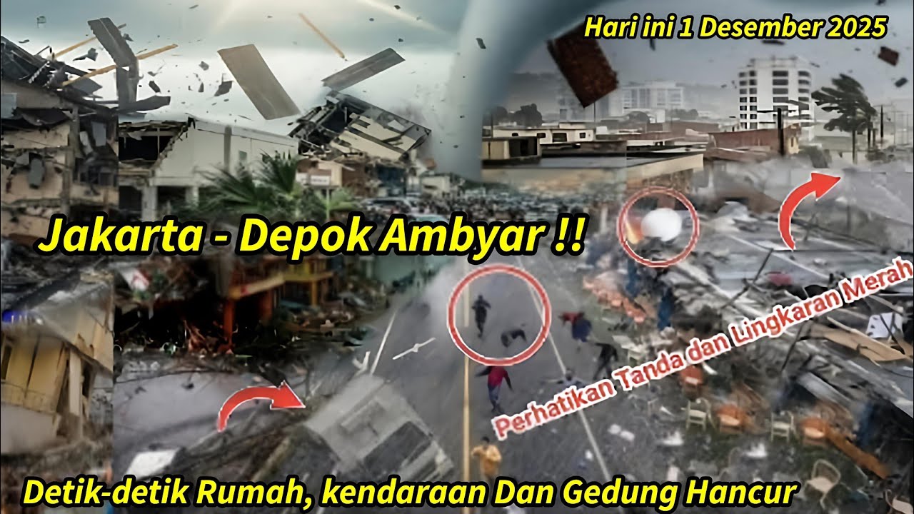 JAKARTA DEPOK AMBYAR!! BARU SAJA BADAI DAHSYAT, HUJAN ES & BANJIR KOTA DEPOK JAKARTA, Jakarta Badai