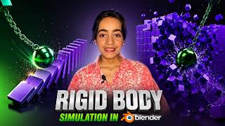 Blender Rigid Body Simulation Tutorial | Domino Chain Reaction + Cube Scatter Setup