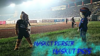 KEREN..!! KESERUAN MASKOT PERSIB SAMA MASKOT PSIS