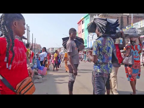 A TYPICAL MARKET DAY IN AFRICA GHANA