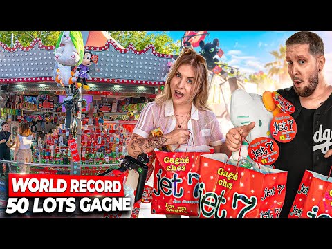 WORLD RECORD : GAGNER 50 LOTS + UNE TROTINETTE AU STAND DES CERCEAUX (Avec 200€) 🏆🎡