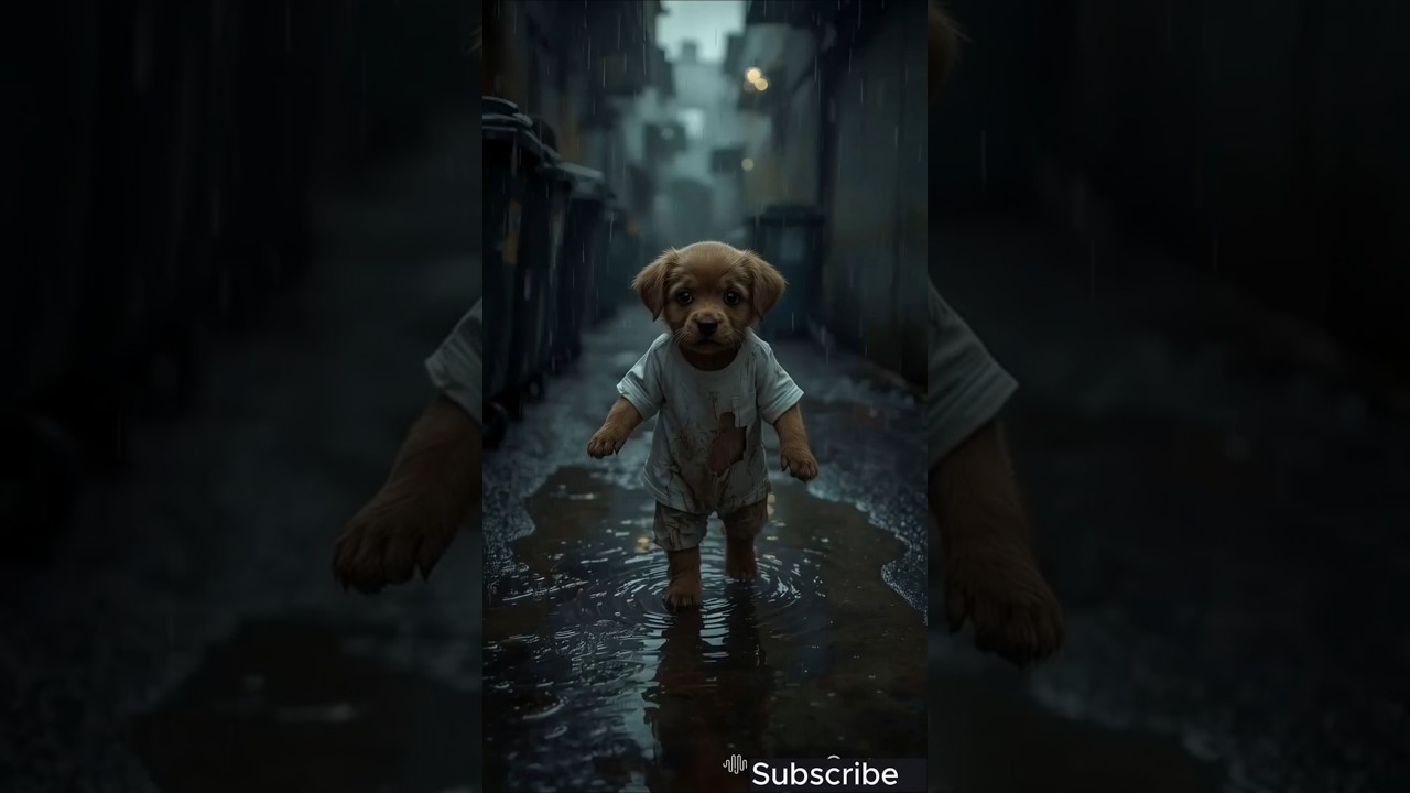 A Poor Puppy in rain got Shelter