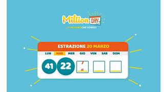 Estrazione MillionDAY del 20 Marzo 2018
