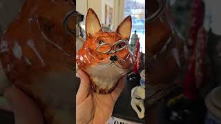Babbacombe Pottery Fox Head String Holder