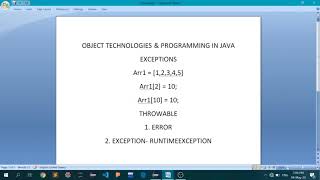 Details SAITM BCA 6th Object Technologies & Programming using Java Unit 3 Lecture 4 Guide