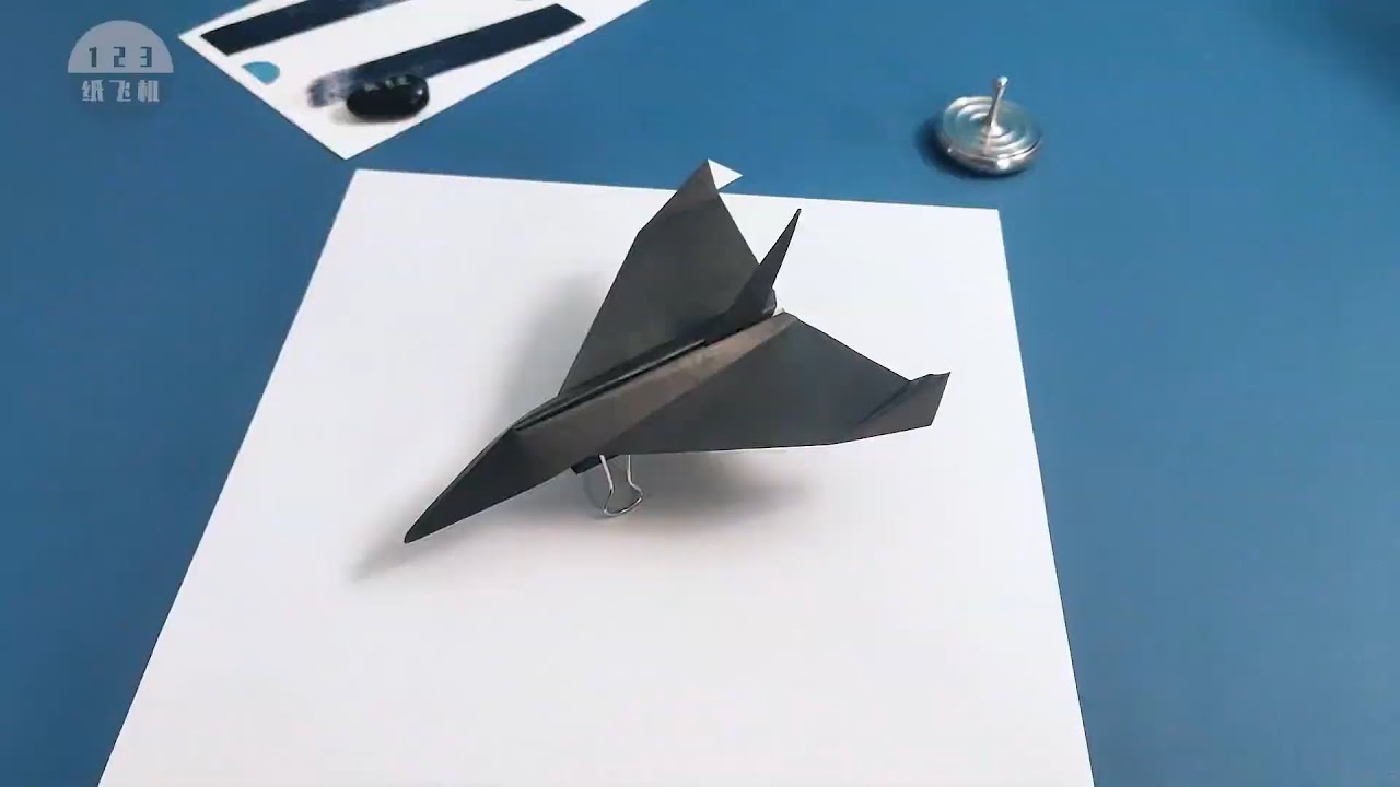 Easy and Cool Jet Paper Airplane Sword Tail，Fly super stable！【Paper Feijun】