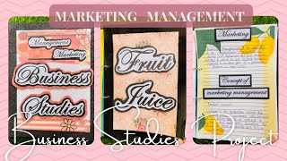 Business Studies Marketing Management on "fruit juice" | CBSE project file | project file decoration screenshot 5