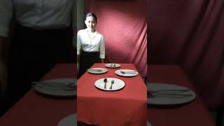 CARRYING/BUSSING FOUR (4) PLATES w/ HANDS