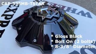 CAP 535MB TSTAR / Gloss Black TIS Bolt-On Center Cap