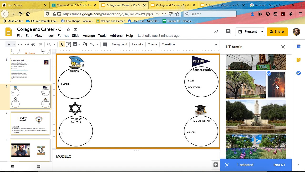 Mr. Franco Explains: How to Insert Images on Google Slides (SPANISH)
