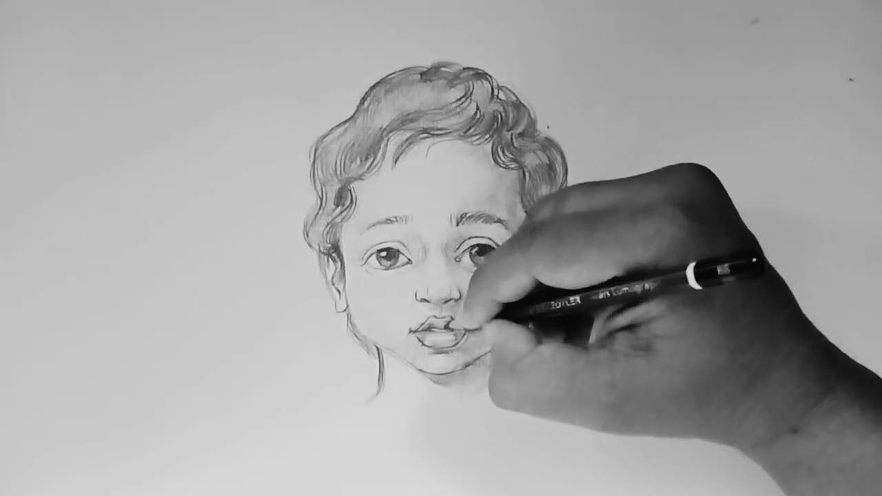 how to draw baby face drawing 