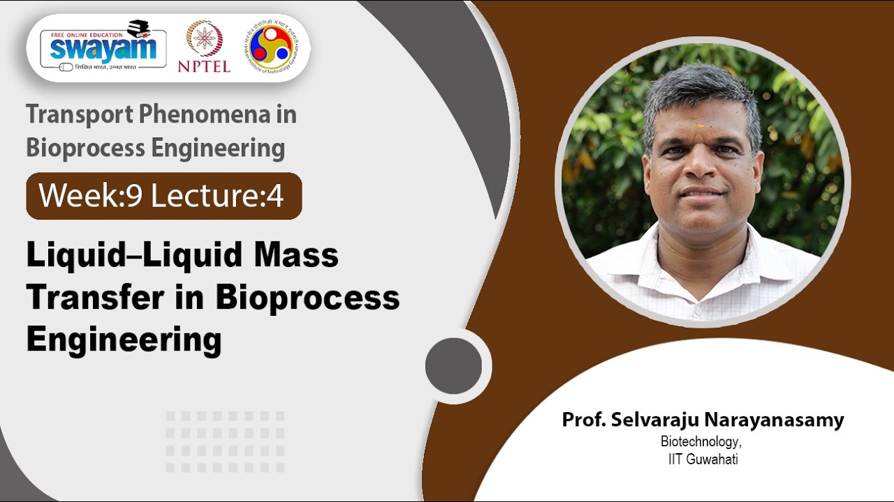Lec 44: Liquid–Liquid Mass Transfer in Bioprocess Engineering