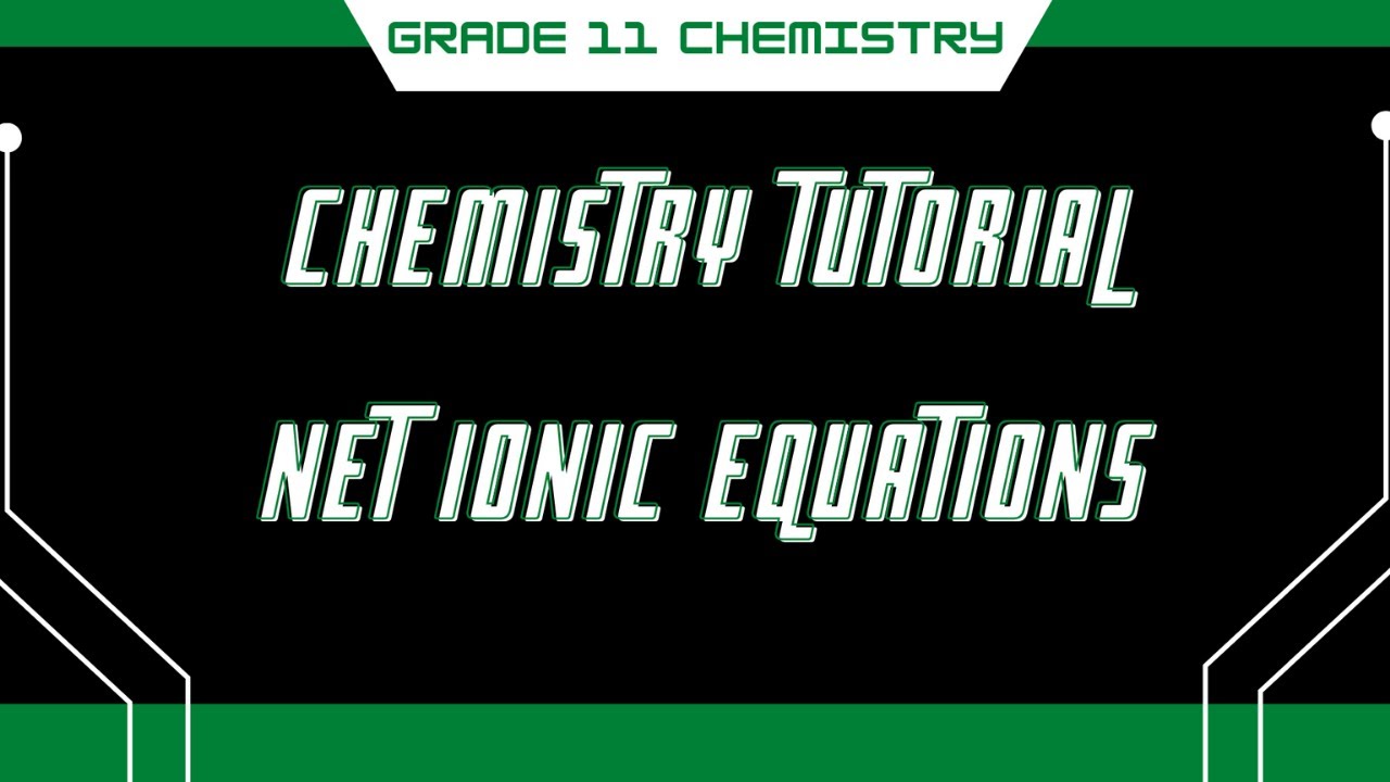 Grade 11 Chemistry - How to Write the Net Ionic Equation - YouTube