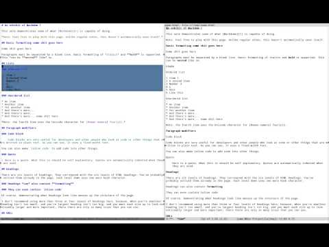 emacs live markdown "prewwier"
