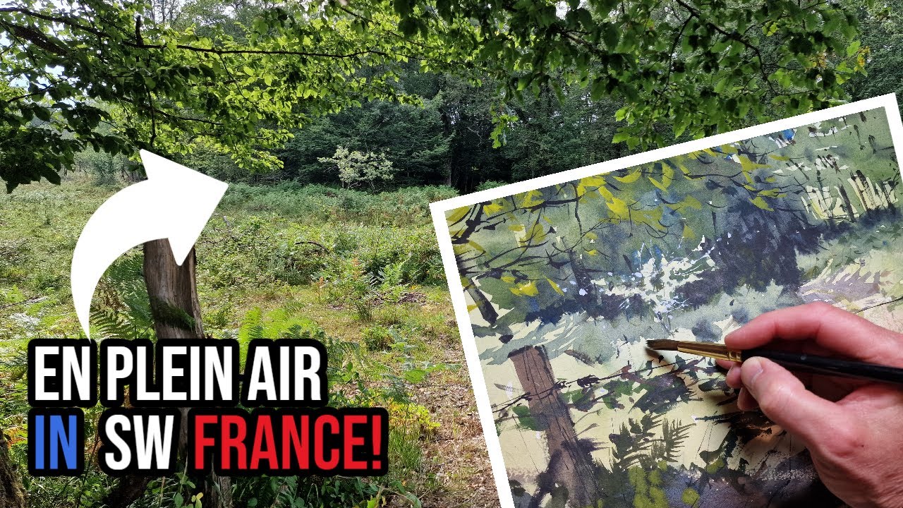 Bracken & Brambles and some insects to contend with in this Plein Air Painting demo!