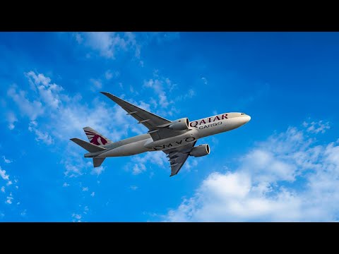 Qatar Airways Cargo B777-F Morning Landing | Indra Gandhi international airport