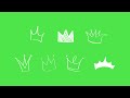 Crown Green Screen Animation Green Screen Doodle Green Screen