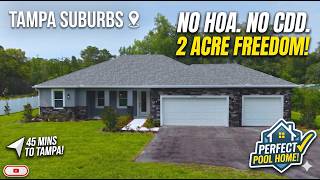 No HOA! NO CDD! Pool 2 Acres Near Tampa Bay? See This No HOA! NO CDD! Pool 2 Acres Near Tampa Bay? See This