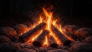 Close-Up Campfire Flames 🔥 | 2 Hours of Static Fire Ambience for TV
