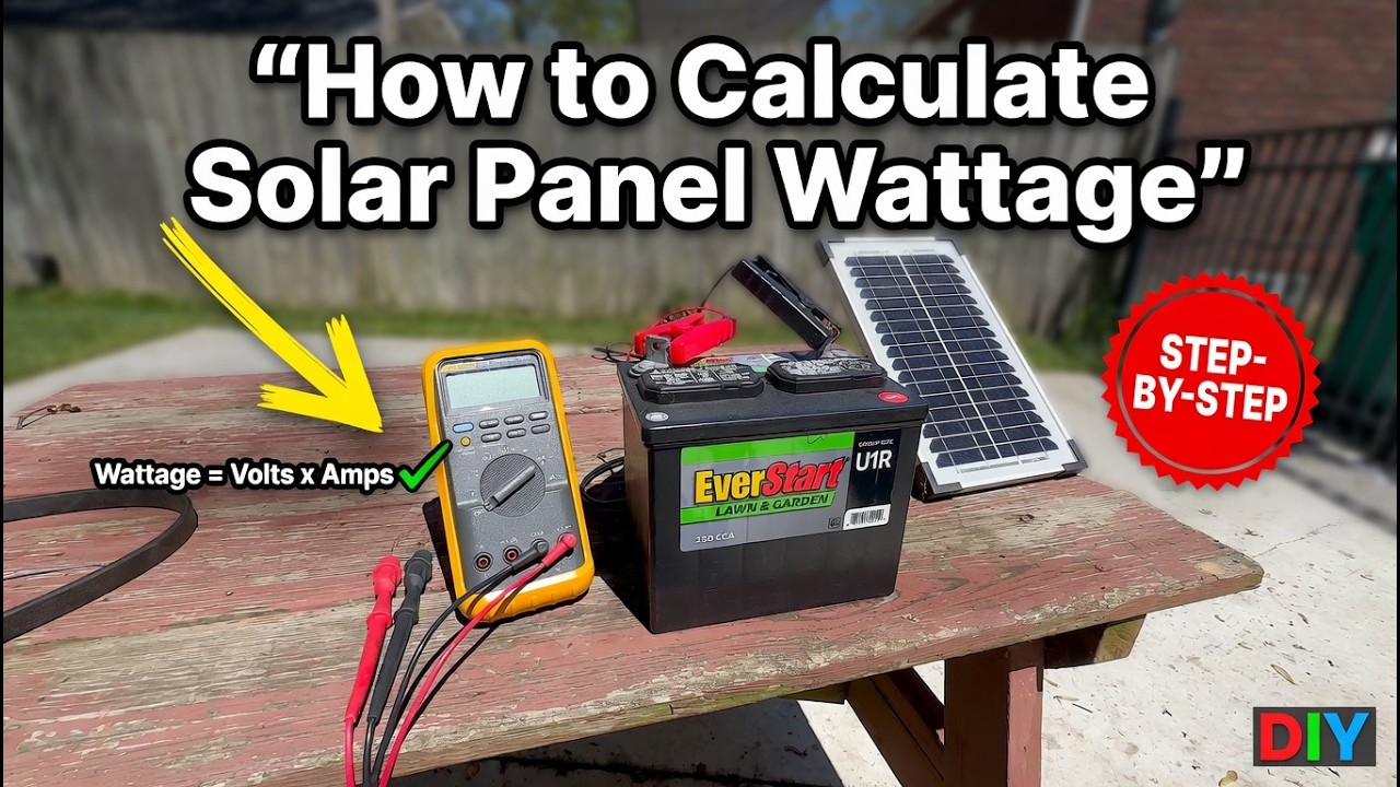 🔆 How to Measure How Many Watts Your Solar Panel Actually Produces ...