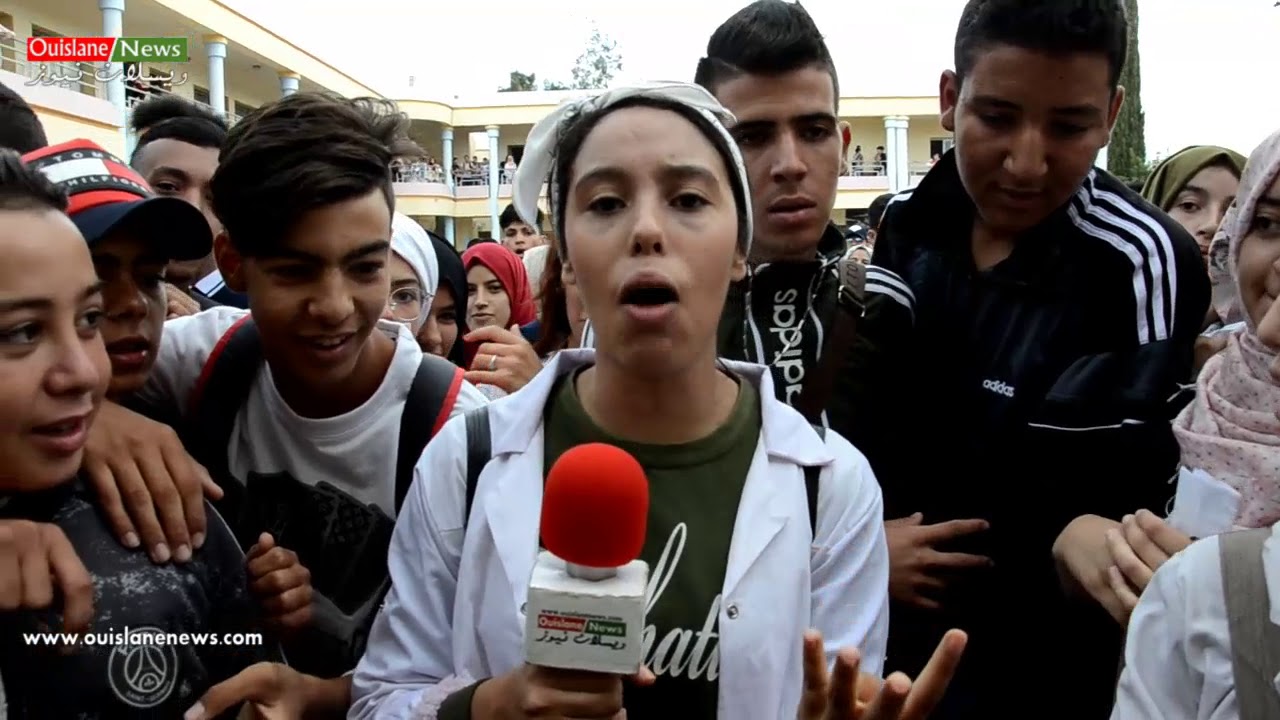 ارء اولياء التلاميذ بوقفة احتجاجية ثانوية واد المخازن ويسلان (ويسلان نيوز)