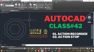 How To Use Action Recorder In AutoCAD | Action Recorder | Action Stop |  AutoCAD Class 42