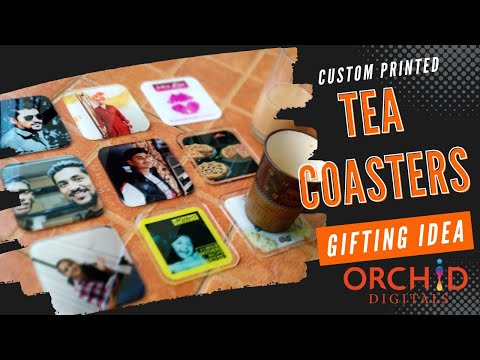 Custom printed tea coasters