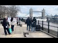 London walk  tower bridge to tower hill station  london city walking 4kr  walking around