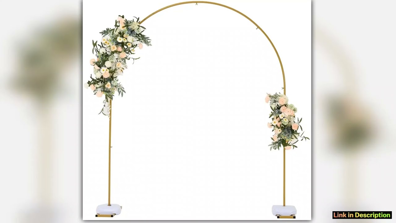 Gold Metal Wedding Arch Backdrop Stand 78FT Balloon Arch Stand for Birthday Ceremony Decoration Arc
