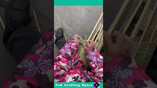 The Process Of Making A Basket From Bamboo