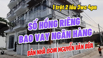 Nhà Bán 1 trệt 2 lầu 3wc 4 phòng ngủ cách Nguyễn Văn Bứa Hóc Môn 80 mét | Nhà Hóc Môn sổ hồng riêng