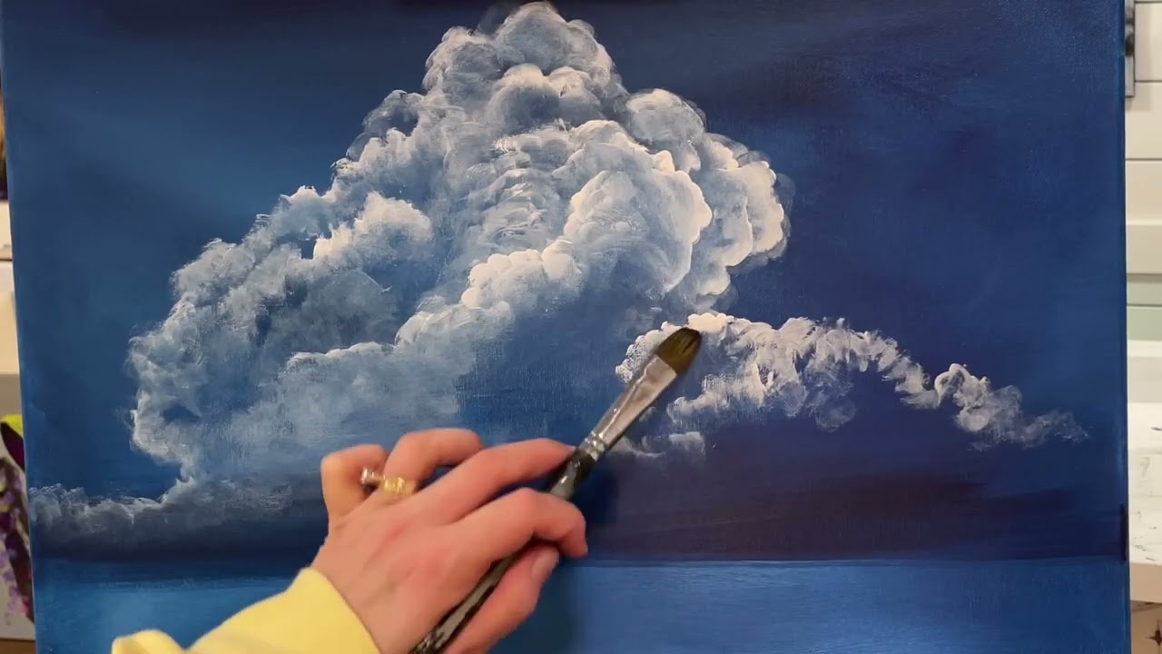 HOW TO PAINT CLOUDS ️ 3 easy steps in Acrylic #acrylic ...