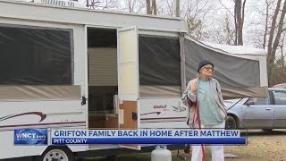 Grifton family forced to live in tents after Matthew now back inside home