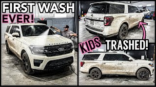 Deep Cleaning the MUDDIEST Ford Expedition Ever! | Satisfying Disaster Car Detailing Transformation!