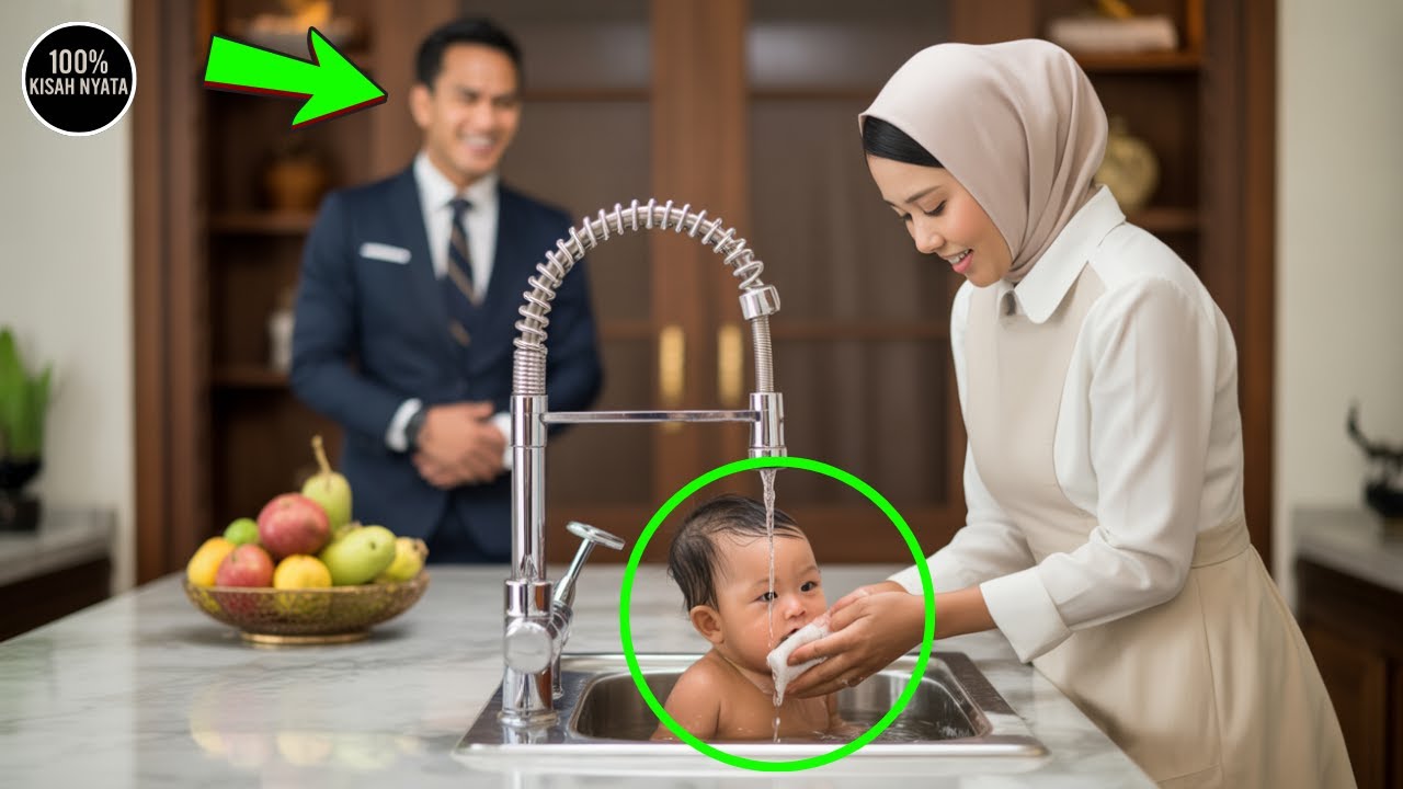 Tanpa Babysitter ART Memandikan Bayi di Bak Cuci… Reaksi Ayah Pengusaha Kaya Mengejutkan Semua Orang