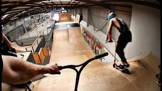 PRO SCOOTER RIDERS Vs. MINI MEGA RAMP!