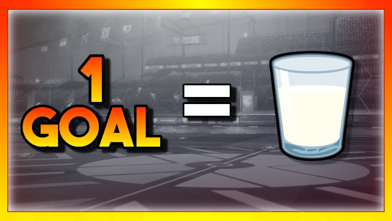 Rocket League but every time I get scored on I drink a glass of milk...