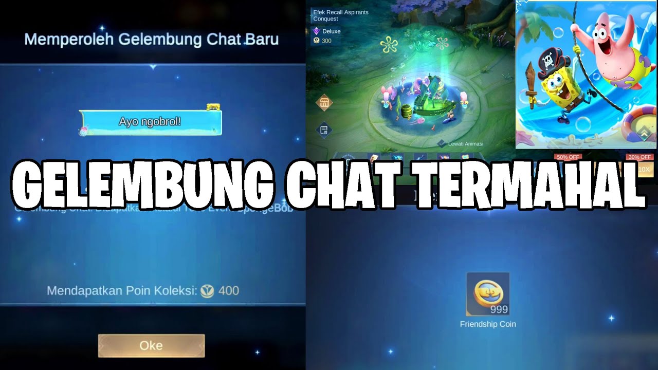 GACHA GELEMBUNG CHAT SPONGEBOB - LANGSUNG BIKIN BANGKRUT! MOONTON MASIH TETAP KAPITALIS!