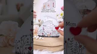 Hugging Bear Family Floral Version | Acrylic Bear Family Puzzle