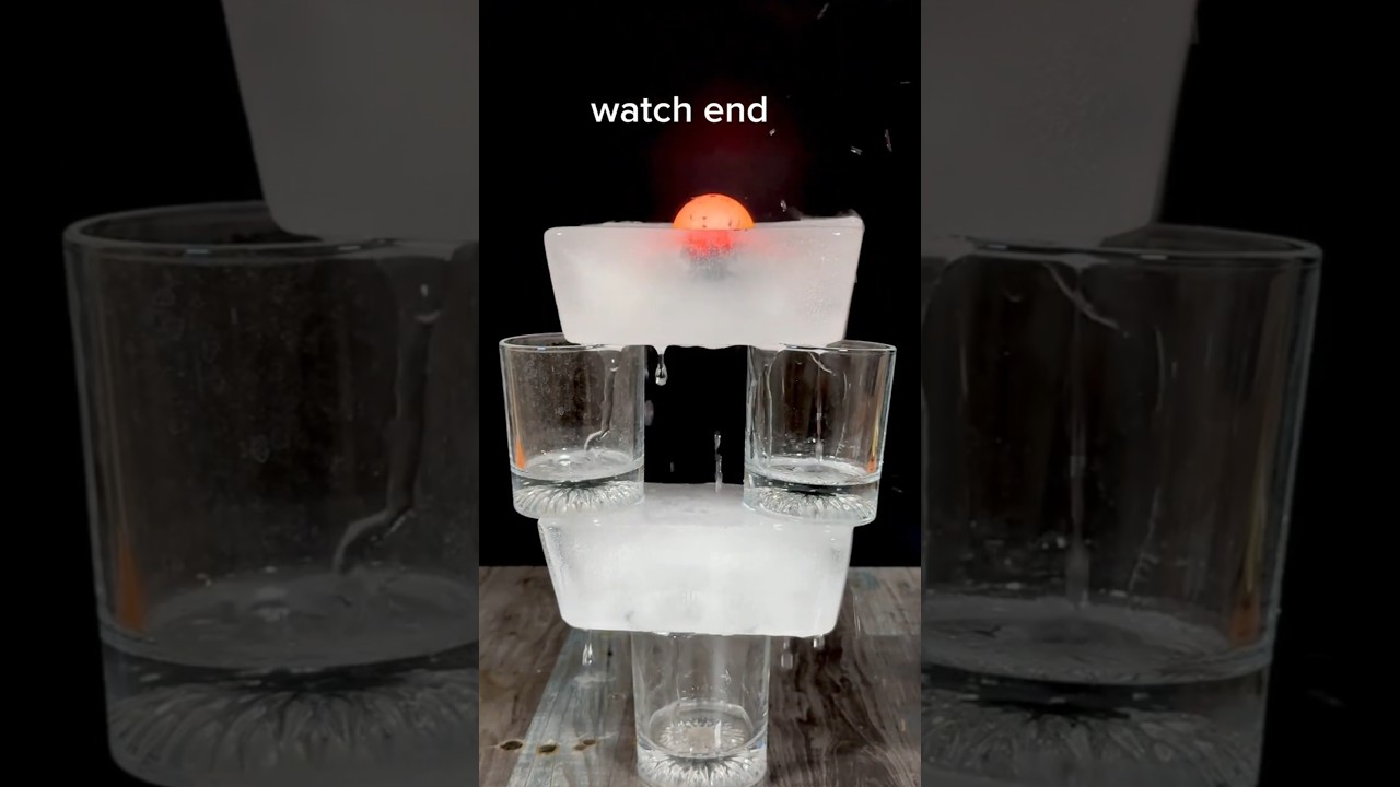 Reaction Ice with Fire Ball ❄️🔥 | Oddly Satisfying ASMR 