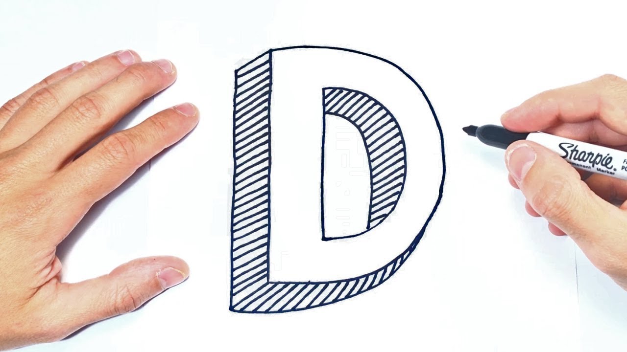 Cómo dibujar la Letra D | Dibujo de la Letra D - thptnganamst.edu.vn