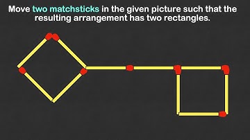Move two matchsticks such that the resulting arrangement has two rectangles || Matchstick Puzzles