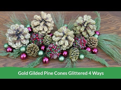 Sparkling Decorations: How I Lighten & Glitter Pine Cones / Joy Us