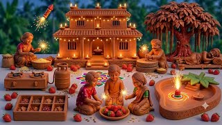 Diwali Special Clay Story | Mitti Ka Ghar, Patakhe Aur Diye DIY | Golu Gauri Diwali
