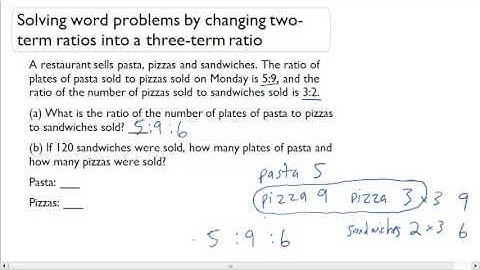 Solving word problems by changing two-term ratios into a three-term ratio