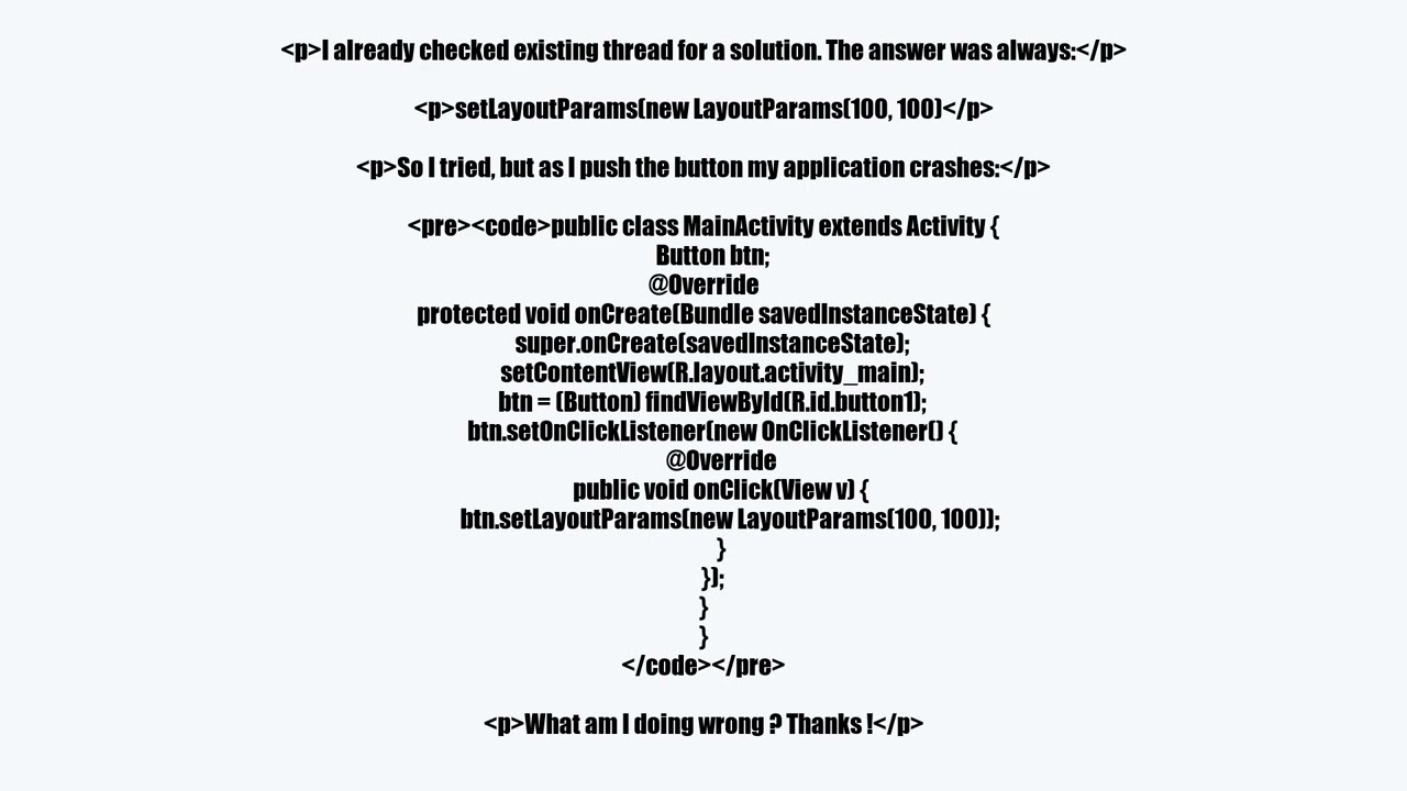 Change button size programmaticallyvideo