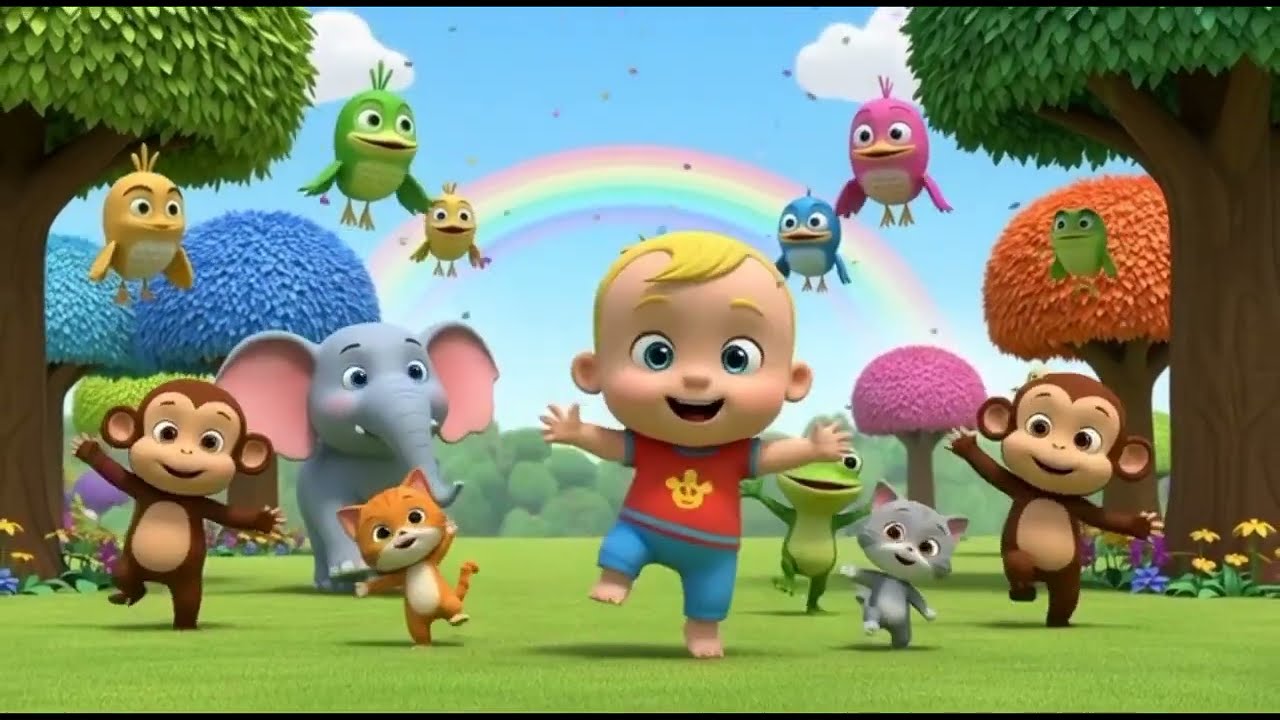 Animal Dance Party 🐵🎶 | Fun Animal Song for Kids | Nursery Rhyme